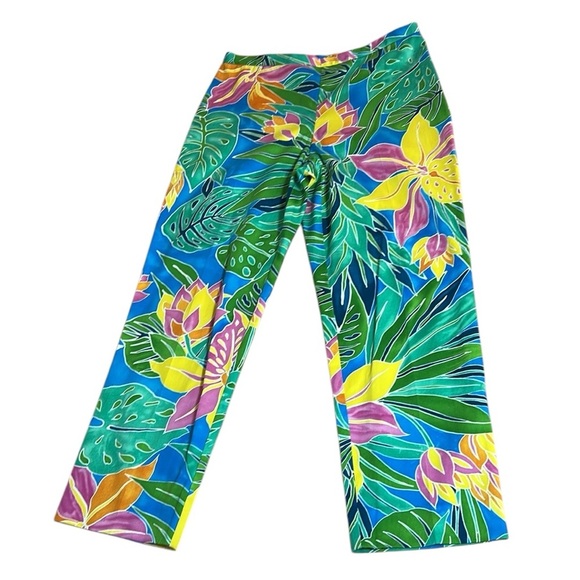 Lauren Ralph Lauren Multicolor Floral Cropped Pants, size 10 - Picture 1 of 12